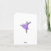 Ballerina Birthday Card Balletttänzerin Frau Karte (Rückseite)