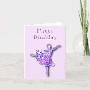 Ballerina Birthday Card Balletttänzerin Frau Karte