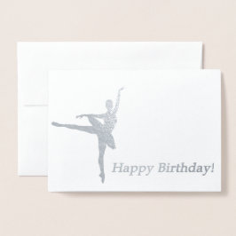 Ballerina Birthday Card Folienkarte