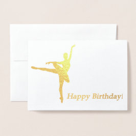 Ballerina Birthday Card Folienkarte