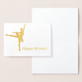 Ballerina Birthday Card Folienkarte (Anzeige)