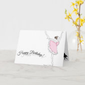 Ballerina Birthday Card Karte (Gelbe Blume)
