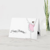 Ballerina Birthday Card Karte (Vorderseite)