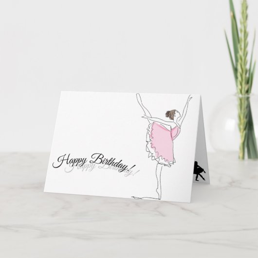 Ballerina Birthday Card Karte (Vorderseite)