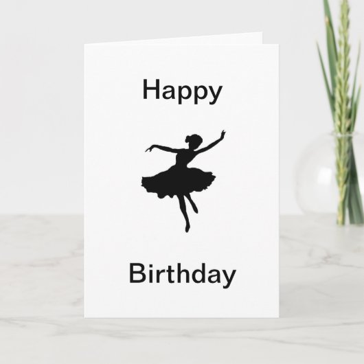 Ballerina Birthday Card Karte (Vorderseite)