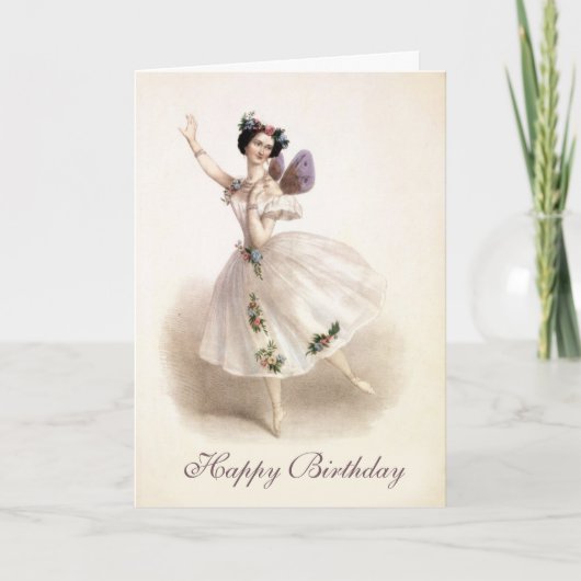 Ballerina Birthday Card Karte (Vorderseite)