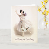Ballerina Birthday Card Karte (Gelbe Blume)