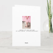 Ballerina Birthday Card (Mädchen in Tutu) Karte (Rückseite)