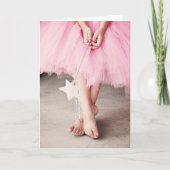Ballerina Birthday Card (Mädchen in Tutu) Karte (Vorderseite)