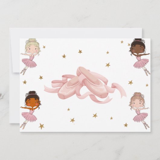 Ballerina Birthday Dankeschön Karte (Rückseite)