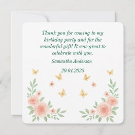 Ballerina Birthday Dankeschön Karte - Rosa Ballett