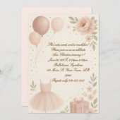 Ballerina Birthday Einladung (Vorne/Hinten)
