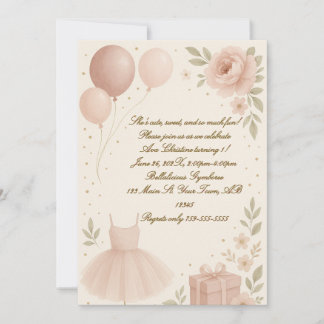 Ballerina Birthday Einladung
