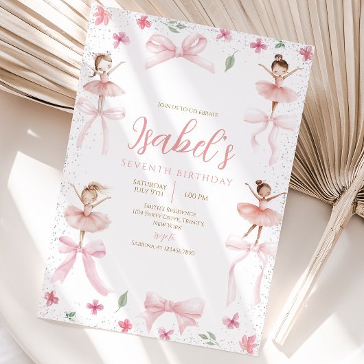 Ballerina Birthday Einladung