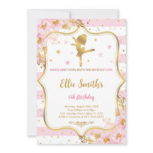 Ballerina Birthday Einladung