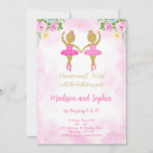 Ballerina Birthday Einladung (Vorderseite)