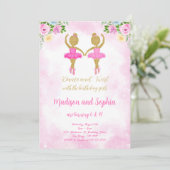 Ballerina Birthday Einladung (Stehend Vorderseite)