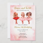 Ballerina Birthday Einladung, Ballett-Party Einladung (Vorderseite)