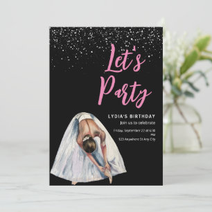 Ballerina Birthday Einladung Balletttänzerin Birth