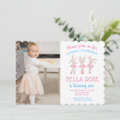 Ballerina Birthday Einladungen (Stehend Vorderseite)