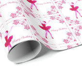 Ballerina Birthday Geschenkpapier (Rolleneckpunkt)