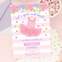 Ballerina Birthday Invitation / Tutu Invitation