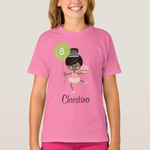 Ballerina Birthday Kids Ringer T - Shirt African A