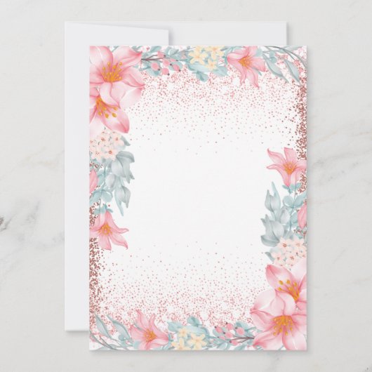 Ballerina Birthday Moon Dance & Twirl Einladung (Rückseite)