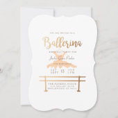 Ballerina Birthday Party Einladung (Vorderseite)