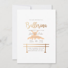 Ballerina Birthday Party Einladung