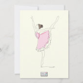Ballerina Birthday Party Einladung (Rückseite)
