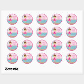 Ballerina Birthday Party Gefallen Stickers (Blatt)