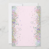 Ballerina Birthday Party Rosa Glitzer Design Einladung (Rückseite)