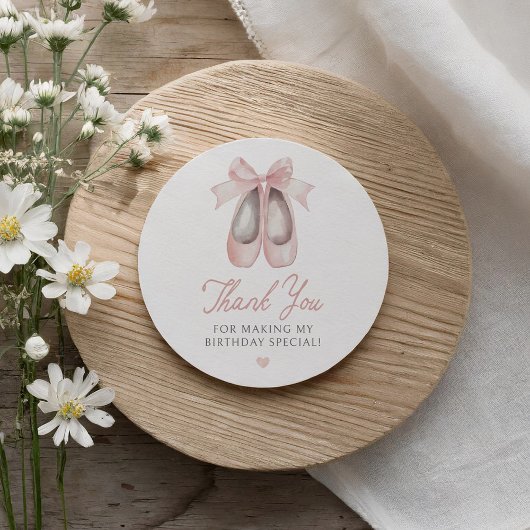 Ballerina Birthday Party Runder Aufkleber