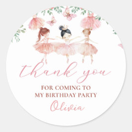 Ballerina Birthday Party Sticker