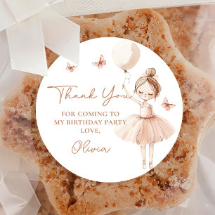 Ballerina Birthday Party Sticker