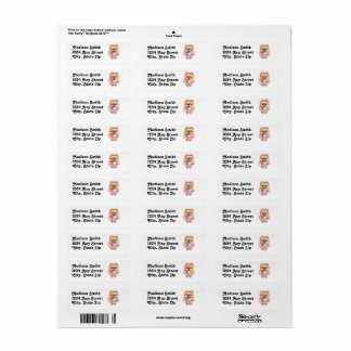 Ballerina Birthday Return Address Label