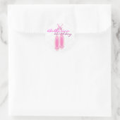 Ballerina Birthday Runder Aufkleber (Tasche)