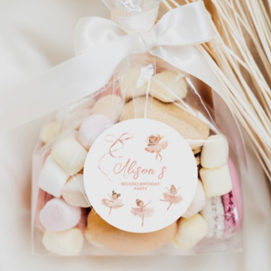 Ballerina Birthday Runder Aufkleber