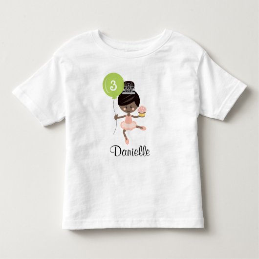Ballerina Birthday Säugling Kleinkind Shirt Africa (Vorderseite)