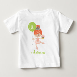 Ballerina Birthday Shirt Redhead