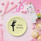 Ballerina Birthday Yellow Pappteller (Party)