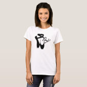 Ballerina Black Pointe Shoes Basic T T-Shirt (Vorne ganz)