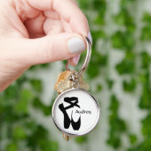 Ballerina Black Pointe Shoes Custom Basic Schlüsselanhänger (Hand)