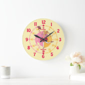 Ballerina blonde haarmädchenhäuser Balletuhr Große Wanduhr (Zuhause)