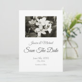 Ballerina Blossoms Vintag Save The Date (Stehend Vorderseite)