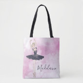 Ballerina Blue Pink Personal Tasche (Vorderseite)