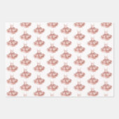 Ballerina Blush Pink Tutu Tanzschuhe Girly Geschenkpapier Set (Vorderseite 2)
