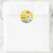 Ballerina boy - wählen Sie die Hintergrundfarbe Runder Aufkleber (Tasche)