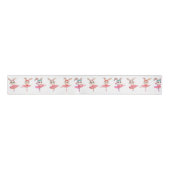 Ballerina Bunnies In Pink Tutus Ripsband (Vorderseite)